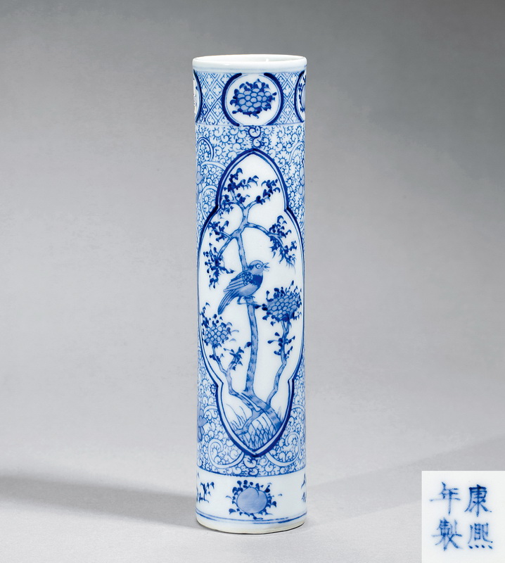 QING DYNASTY A BLUE AND WHITE PARFUMIER