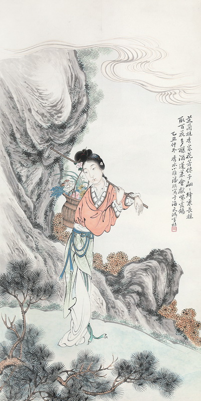 PAN QI BEAUTY WITH FLOWERS